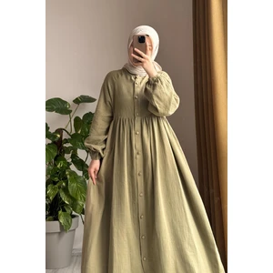 Ande Tesettür Müslin Ferace - Ihlamur
