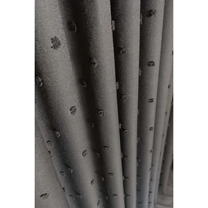 Taç Iskandinav Ponponlu Fon Perde Antrasit 1x3 Sık Pile