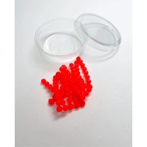 Levrek kırmızı slicon boncuk