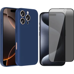 iPhone 15 Pro Kılıf Kamera Korumalı Kartlık Hazneli Zore Vitra Kapak + Hayalet Ekran Koruyucu