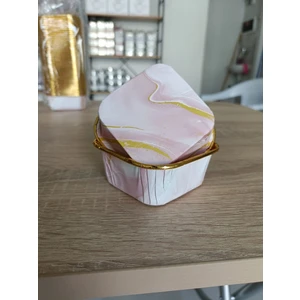 Gold Muffin Kapsül Fırınlabilir Kek Kapsülü Kare 50ADET