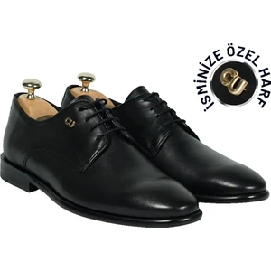 İstanbul Twingold Kişiye Özel Gümüş Konseptli Açma Deri Bağcıklı Erkek Ayakkabı