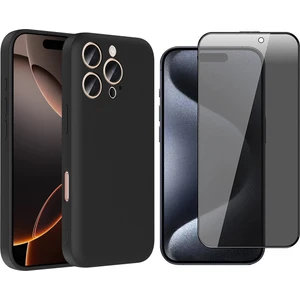 iPhone 14 Pro Kılıf Kamera Korumalı Kartlık Hazneli Zore Vitra Kapak + Hayalet Ekran Koruyucu
