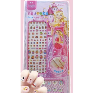 Eva & Rose Barbie 150'li Çocuk Takma Tırnak Sticker Çocuklar İçin Takma Tırnak Çocuk Tırnak Törpü Seti 1 Adet