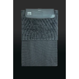 Tufting Roma Antrasit Banyo Paspası Klozet Takımı 2'li 60 x 100-40 x 60