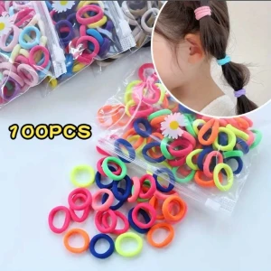 100 Parça Çantalı Kız Çocuk Küçük Lastik Toka Çocuk Toka Okul Tokası Bayram Tokası Çocuk Tokası