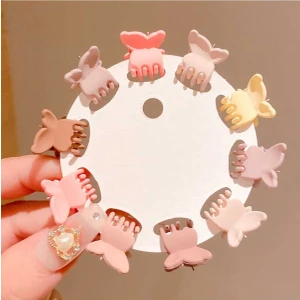 10 Adet Pastel Tonlarda Kız Çocuk Küçük Mandal Toka Minik Toka Okul Tokası Çocuk Tokası