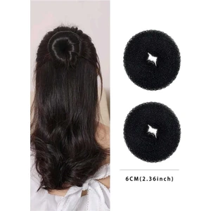 2 Adet No:1 Küçük Boy Sünger Topuz Saç Tokası Topuz Süngeri Topuz Tokası Topuz Yapma Tokası 6 cm