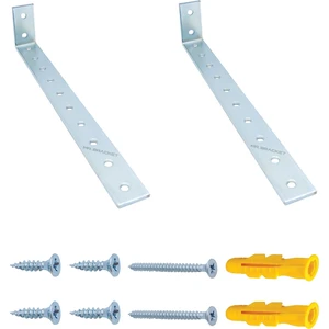 YAPIKAN - 20x40x200mm - Deprem Güvenliği Dolap Sabitleme Aparatı Seti - Mobilya Portmanto, Gardırop, Eşya, Kitaplık, Duvara Sabitleyici L Demir Köşe Bağlantı