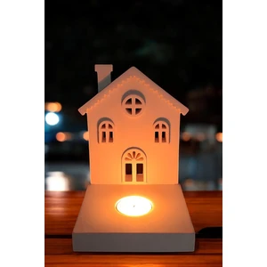 Dekoratif Tealight Mumluk - Ev Şeklinde Mumluk (Tealight Mum Dahildir)