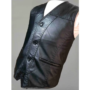 Hakiki Deri mt Klasik Yelek