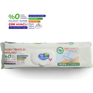 Ak Fresh Beyaz Sabun Kokulu Mopa Uyumlu Çok Amaçlı Yüzey Temizlik Havlusu 85 Yaprak