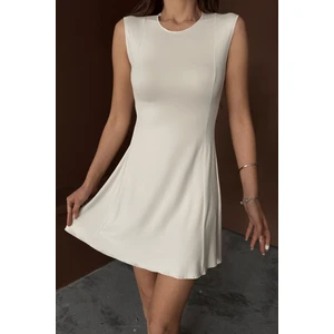 Kadın Stella Buzi Dikiş Detaylı Mini Yazlık Elbise