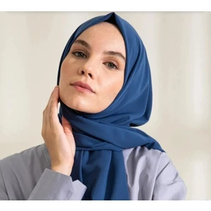 Tesettür Hijab Medine Ipeği Şal*indigo
