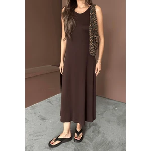 Kadın Eleanor Modal Pike Kumaş Maxi Yazlık Elbise