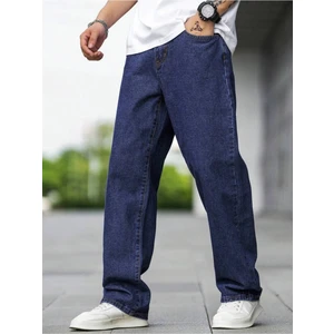 Erkek Jeans Yeşil Tint Denim Kot Baggy Pantolon