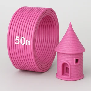 3D Kalem Yazıcı Için 50 Metre Pembe Renk Pla Filament
