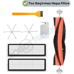Xiaomi Vacuum Mop 2 (STYTJ03ZHM) Uyumlu  Yedek Mopsuz Fırça Hepa Filtre Seti-7 Parça