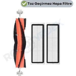 Xiaomi 2c Vacuum Mop Uyumlu Yedek Ana Fırça ve Hepa Filtre-3 Parça