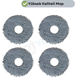 Dreame Bot L10S Pro Uyumlu 4 Adet Mikrofiber Mop Bez