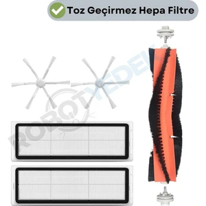 Xiaomi Vacuum Mop 2 (STYTJ03ZHM) Uyumlu  Yedek Mopsuz Fırça Hepa Filtre Seti-5 Parça