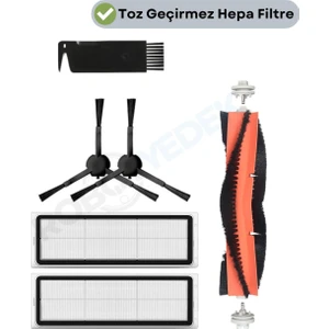 Xiaomi Vacuum Mop 2 Ultra Uyumlu Yedek Mopsuz Fırça Filtre-6 Parça