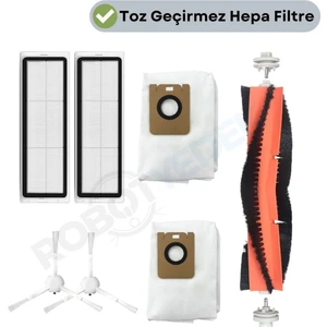 Dreame Bot D10 Plus Uyumlu Yedek Fırça Filtre Toz Torbası-7 Parça