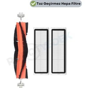 Dreame Bot L10S Pro Uyumlu Yedek Ana Fırça ve Hepa Filtre-3 Parça