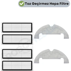Xiaomi Vacuum Mop 2 Ultra Uyumlu Yedek Hepa Filtre ve Mop-6 Parça