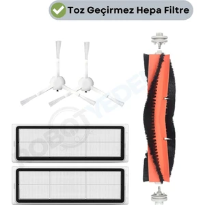 Dreame Bot D10 Plus Uyumlu Yedek Mopsuz Fırça Filtre-5 Parça