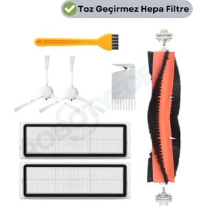 Xiaomi 2c Vacuum Mop Uyumlu Yedek Mopsuz Fırça Hepa Filtre Seti-7 Parça