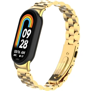 Redmud Teknoloji Xiaomi Mi Band 8/mi Band 9 Ile Uyumlu Ayarlanabilir Paslanmaz Çelik Kordon + Kordon Ayarlama Aparatı