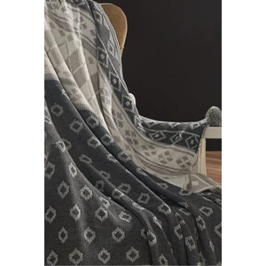 Geyikli  Triko Örgülü Geyikli Tv Battaniyesi 130 x 170  cm