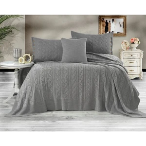 Gülay Triko Yatak Seti 240 x 260  cm (GRİ)