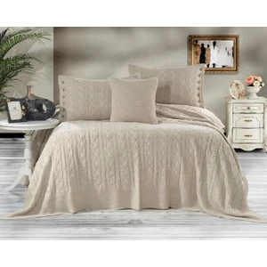 Gülay Triko Yatak Seti 240 x 260  cm  - Taş