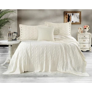 Gülay Triko Yatak Seti 240 x 260  cm  Kemik