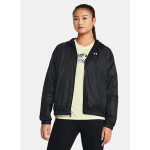 1382698-001 Ua Rival Sport Windbrea Fermuarlı Yaka Loose Fit Siyah Kadın Rüzgarlık