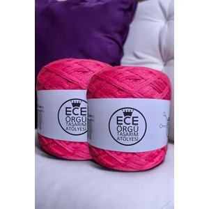 Florasan Pembe Renkli Merserize Koton El Örgü İpi (200 Gr.)