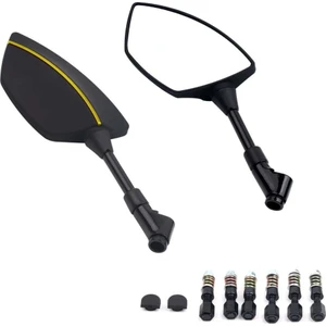 Motosiklet Ayna 426 Sarı Şeritli Üniversal 8-10 mm Uyumlu Marka Model Fark Etmez