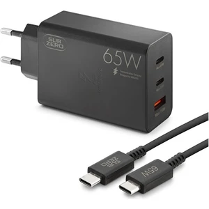 Galaxy NOTE20 Uyumlu 65W Usb+Pd+Pd Girişli Süper Fast Type-C Şarj Aleti + Kablo ( Orginal Subzero)