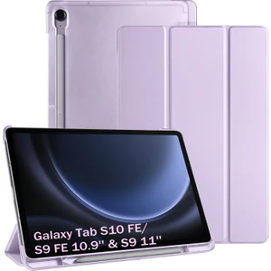M.TK Moveteck Samsung Galaxy Tab S9 FE/S10 Fe 10.9inç Uyumlu Kılıf Flip Cover S Pen Kalem Bölmeli Slim Pc Case