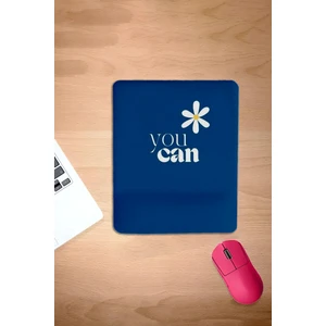 Dikdörtgen, You Can, Mavi, Bilek Destekli, Konforlu Mouse Pad, Oyuncular Için Mousepad, Bilgisayar Faresi Pedi, Laptop Aksesauaro