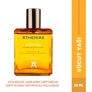 Athenias Yüz Ve Vücut Yağı 50 ml 21 Çeşit Organik Yağ Ve Ekstrakt Nemlendirici Doğal Parlaklık