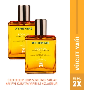Athenias Yüz Ve Vücut Yağı 50 ml 21 Çeşit Yağ Ve Ekstrakt Nemlendirici Doğal Parlaklık X 2 Adet