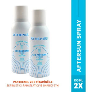 Athenıas Panthenol Spray Güneş Sonrası E Vitamini ve Aloe Vera Kızarık Karşıtı Aftersun 150 ml x 2 Adet