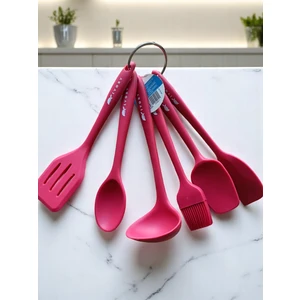 6 Parça Silikon Set Kırmızı