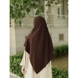Tesettür Hijab Medine Ipeği Eşarp Acı Kahve