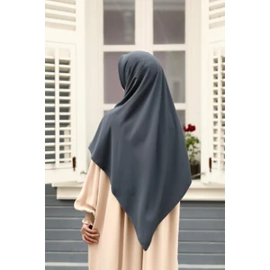 Tesettür Hijab Medine Ipeği Eşarp Antrasit