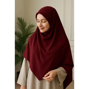 Tesettür Hijab Medine Ipeği Eşarp Bordo