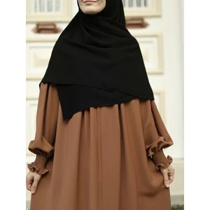 Tesettür Hijab Medine Ipeği Eşarp Siyah